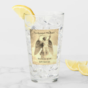 Archangel Michael God's laser-gele glazen beker