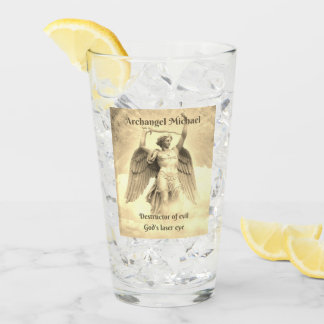 Archangel Michael God's laser-gele glazen beker