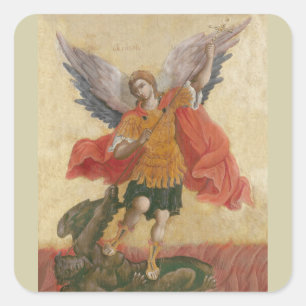 Archangel Michael Icon Vierkante Sticker