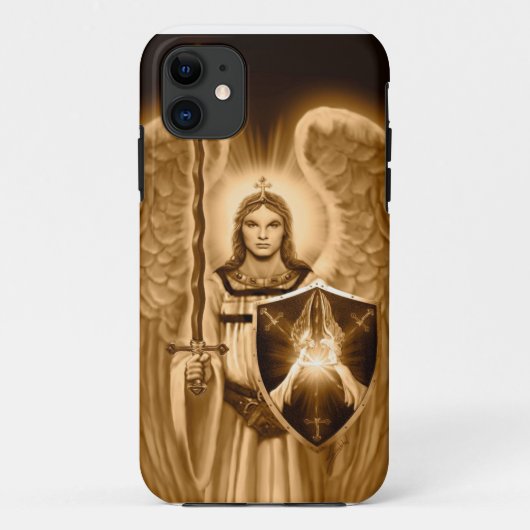 Archangel Michael iPhone - sepia tone Case-Mate iPhone Case (Achterkant)