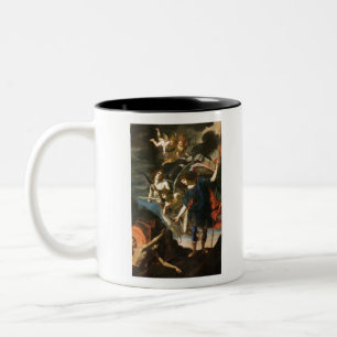 Archangel Michael levert zielen aan het ziekenhuis Tweekleurige Koffiemok