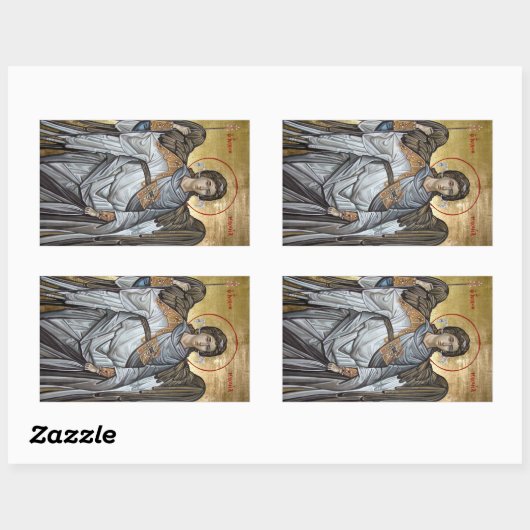 Archangel Michael Rechthoekige Sticker (Vel)