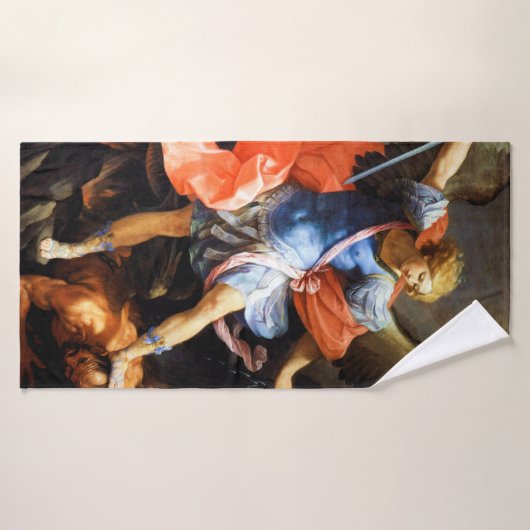 Archangel Michael tramples Satan, Guido Reni Badhanddoek (Badhanddoek)
