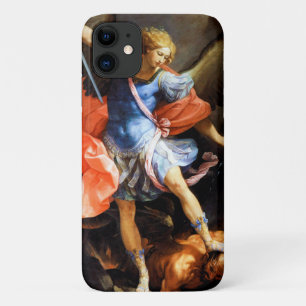 Archangel Michael tramples Satan, Guido Reni iPhone 11 Hoesje