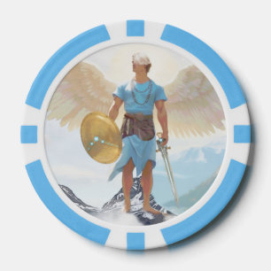 Archangel Michael “Wees Dichtbij” Beschermingstoke Poker Chips