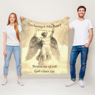 Archangel Michael yellow fleece deken