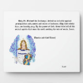 Archangel Micheal met Prayer Fotoplaat (Voorkant)