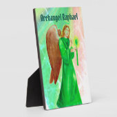 Archangel Raphael Display Plaque w/easel Fotoplaat (Zijkant)
