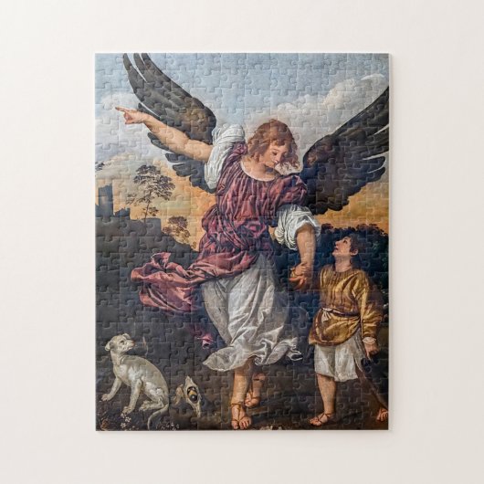 Archangel Raphael Drawing - Sint-Raphael Legpuzzel (Verticaal)
