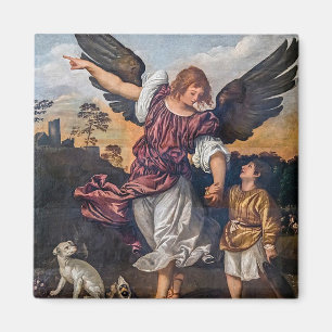 Archangel Raphael Drawing - Sint-Raphael Magneet