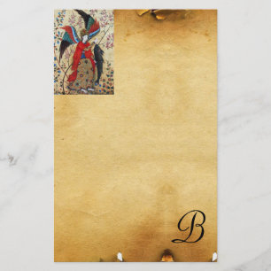 ARCHANGEL RAPHAEL EN FISH PARCHMENT MONOGRAM BRIEFPAPIER