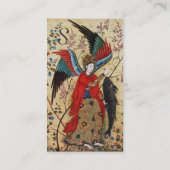 ARCHANGEL RAPHAEL EN FISH PARCHMENT MONOGRAM VISITEKAARTJE (Achterkant)