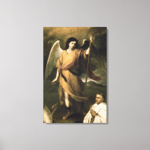 Archangel Raphael met bisschop Domonte Canvas Afdruk