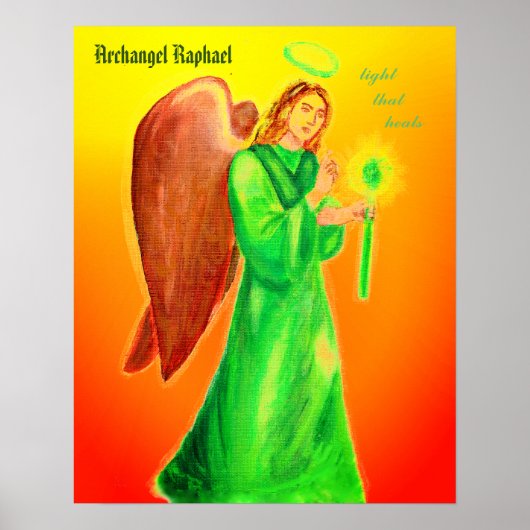 Archangel Raphael Poster 24 x 24 inch (Voorkant)