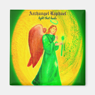 Archangel Raphael Square Magnet Magneet