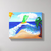  Archangel Raphael Surfing Wrapped Canvas Art (Voorkant)
