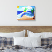 ​ Archangel Raphael Surfing Wrapped Canvas Art Afdruk (Insitu (Slaapkamer))