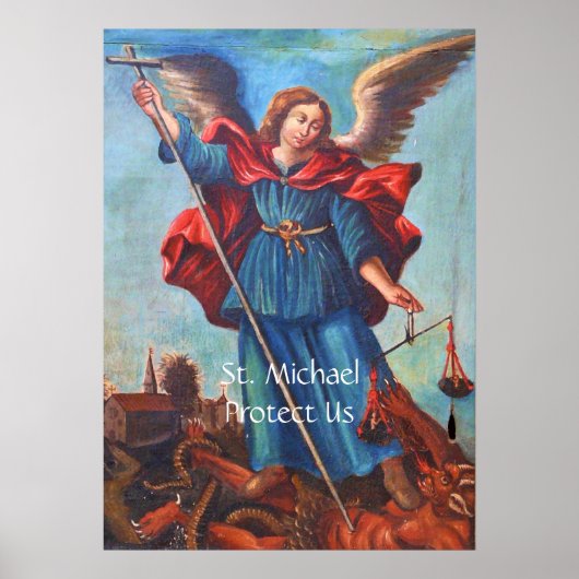 Archangel St. Michael Protégez-nous Poster (Devant)