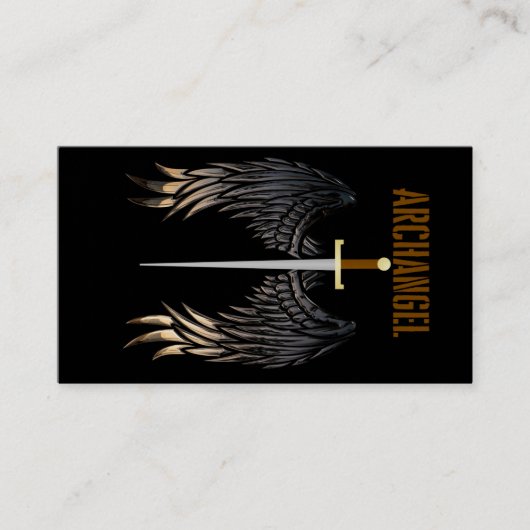 ARCHANGEL SWORD THROW PILLOW VISITEKAARTJE (Voorkant)