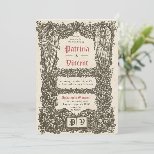 Archangels Wedding Invitation (Debout devant)