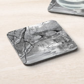 Archbrug over de Bevroren rivier in de winter Drankjes Onderzetter (Linkerzijde)