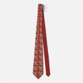 Archduke Red & Brown Paisley NeckTie Stropdas (Voorkant)