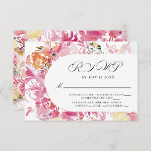Arche à fleurs rose et bleu RSVP