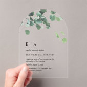 Arche Acrylique Eucalyptus Faire-part de mariage (In situ (ordinateur de poche))