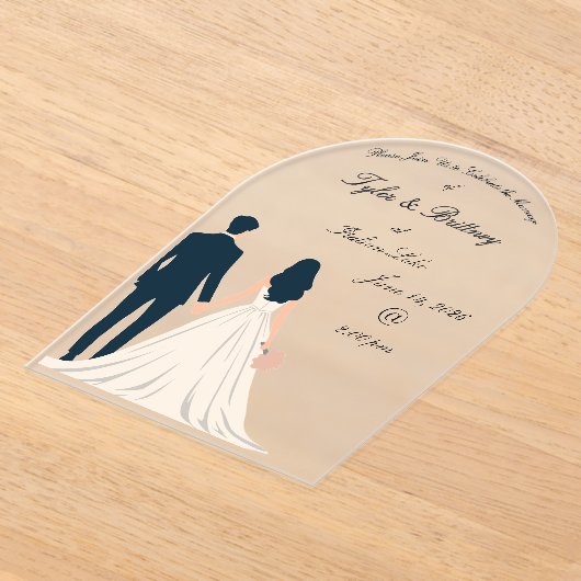 Arche acrylique Faire-part de mariage - "Regard su (Poser)
