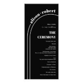 Arche blanche et typographie programme de mariage (Devant)