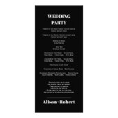 Arche blanche et typographie programme de mariage (Dos)