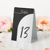 Arche blanche moderne Numéro de table Signe (In SItu (Mariage))