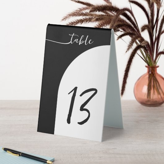 Arche blanche moderne Numéro de table Signe (En SItu (Tableau))