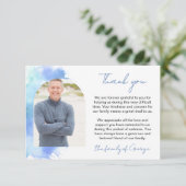 Arche d'aquarelle bleu Merci de la photo (Debout devant)