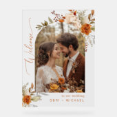 Arche d'automne Mariage photo moderne Bienvenue (Recto)