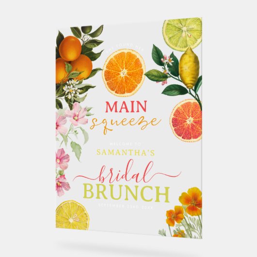 Arche de buffet de mariage floral de citrons aquar (Angle)