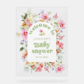 Arche de fleurs sauvages modernes Bienvenue à la b (Recto)