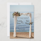 Arche de Mariage de Plage Fleurie Invitation de M (Devant)