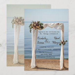 Arche de Mariage de Plage Fleurie Invitation de M