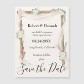 Arche de Mariage floral Boho Save the Date Magnet (Devant)