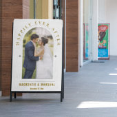 Arche élégante Gold Frosted Mariage photo Bienvenu