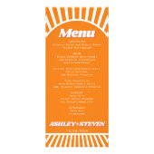 Arche et rayons du soleil Carte menu mariage super (Devant)