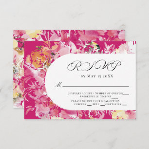 Arche Fleur Fuchsia rose et bleu RSVP