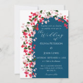 Arche fleurie avec Bougainvillea faire-part de mar (Devant)