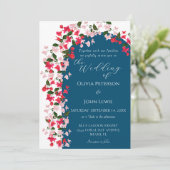 Arche fleurie avec Bougainvillea faire-part de mar (Debout devant)