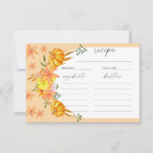 Arche fleurie et citrouille - carte de recette (Devant)