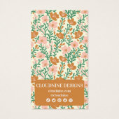 Arche florale rose vertÉcouter bijoux carte d'affi (Dos)