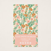 Arche florale rose vertÉcouter bijoux carte d'affi (Dos)