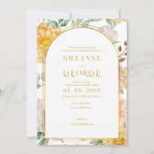 Arche jaune blanc Faire-part de mariage (Devant)