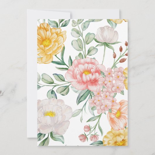 Arche jaune blanc Faire-part de mariage (Dos)